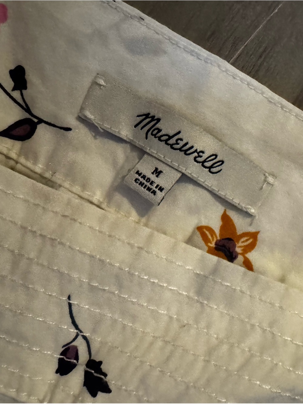 Madewell White Floral Square-Neck Peasant Blouse - Picture 5 of 8